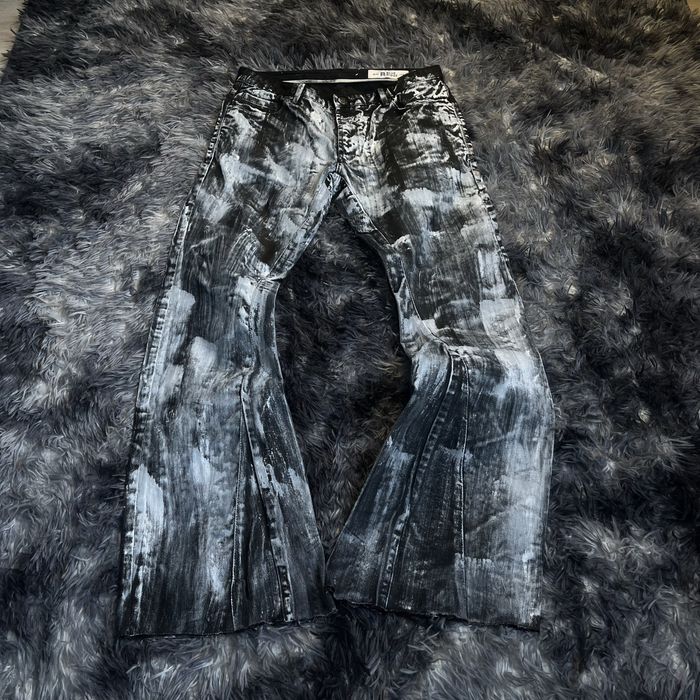 Waxed flared jeans opium archive