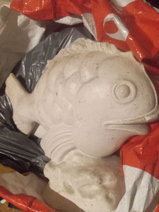 Signed Plaster Fish