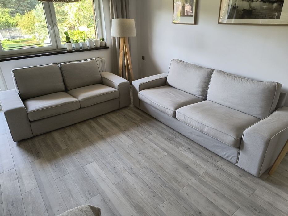 Podnóżek IKEA Kivik beżowy/ szary