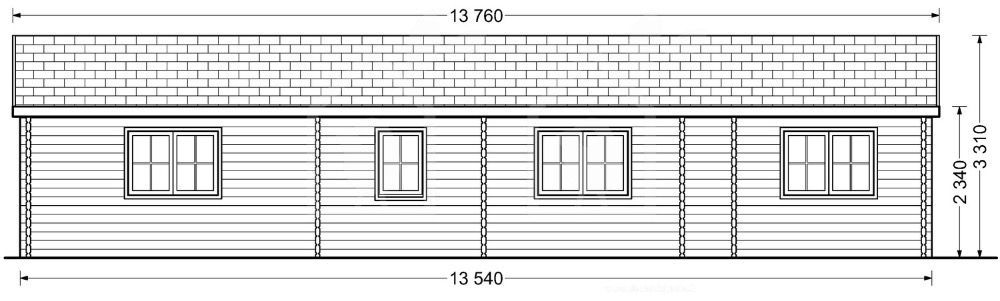 Casa de Madeira Pré-fabricada de 102,6 m2