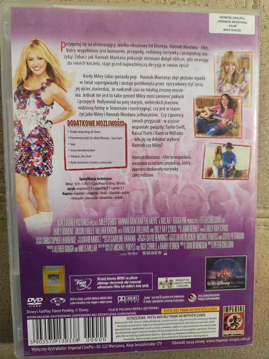 Hannah Montana film DVD Walt Disney