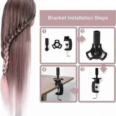 Cabeça de Treino Rosa 66-71cm Sintética Barbeiro Cabeleireiro