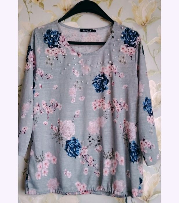 Кофта трикотажная с жемчугом 48р Ирландия