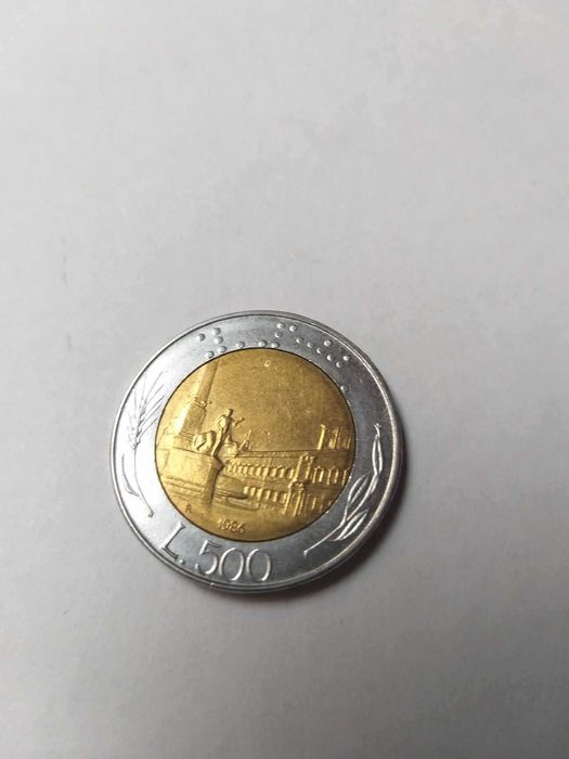 Moeda de 500 Liras de 1986