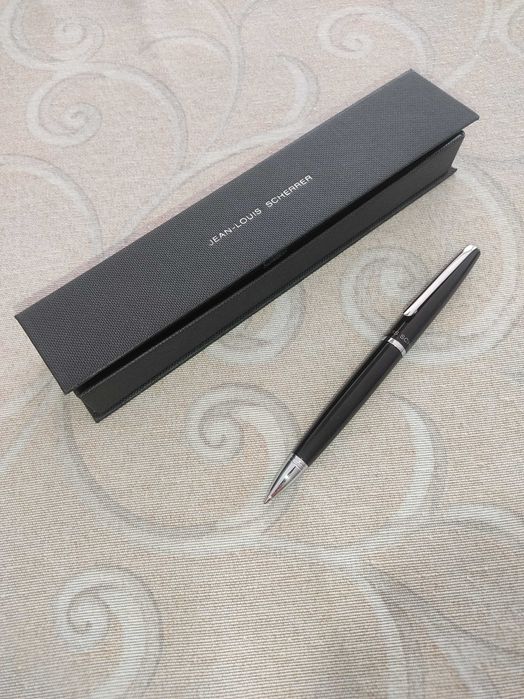 Caneta Jean-Louis Scherrer Rollerball – Nova c/ Caixa, Preto, prateado