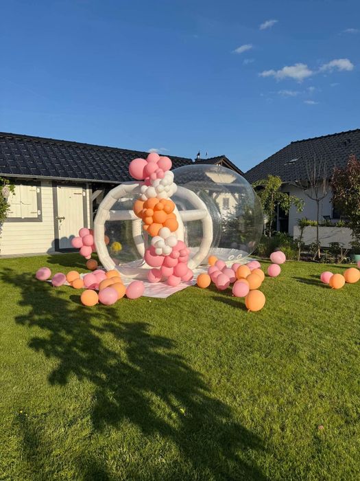 Biały Dmuchany Zamek, Bubble House, Kula Balonowa wynajem