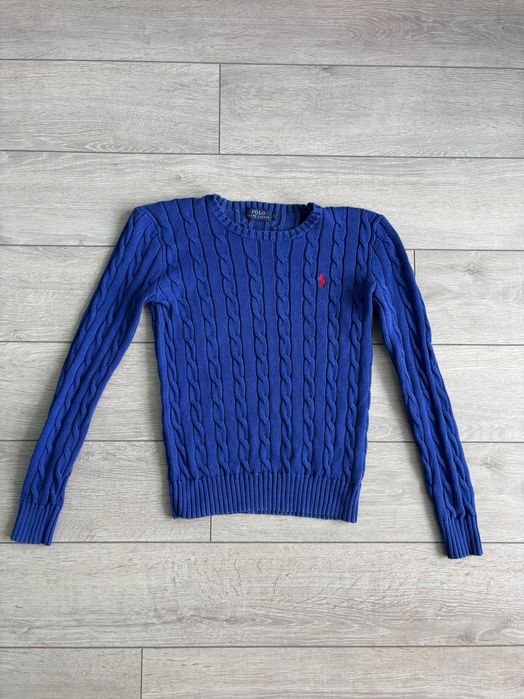 Жіночий В'язаний Светр Поло Ральф Лорен Polo Ralph Lauren Size S С Розмір Брендовий Свитер Кофта Косичка Світшот Кейбл-ніт Джемпер Оригінал