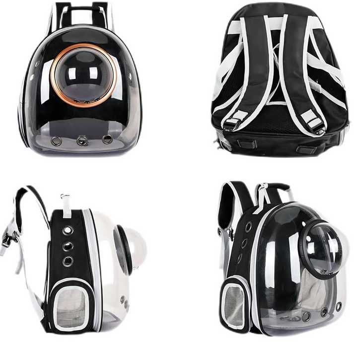 Mochila transportadora transparente gatos e pequenos animais PORTESGRÁ