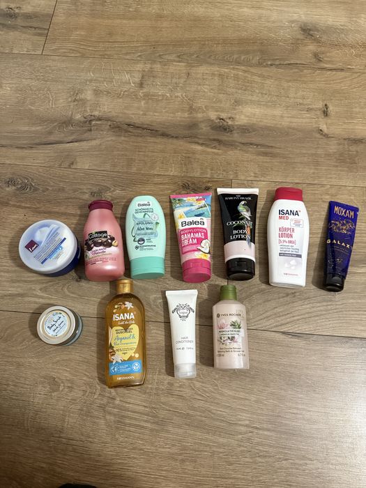 Набор ЛОТ косметики для тела и волос Balea, ISANA, Yves Rocher