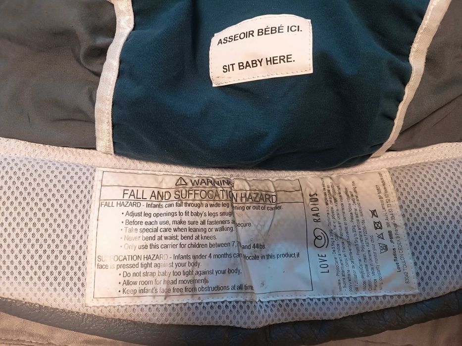 Ergonomiczne nosidełko Je Mon Porte Bebe, 3,5-20kg, stan idealny