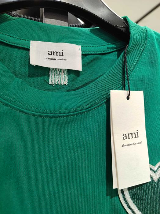 Футболка AMI Paris Exclusive Ami De Coeur T-Shirt Green