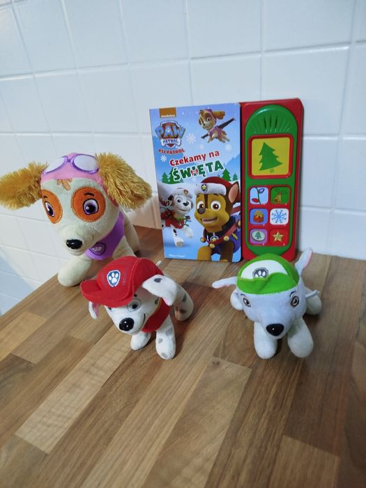 Psi patrol książeczka z dźwiękiem i maskotki