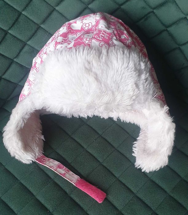 Hello Kitty Czapka zimowa dla dziewczynki, uszatka  2-4 latka  H&M