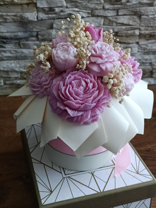 Zapachowy Bukiet z wosku sojowego prezent dekoracja rękodzieło