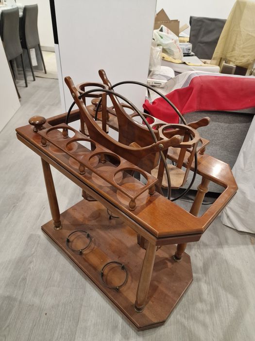 Garrafeira clássica em madeira de cerejeira – giratória – excelente