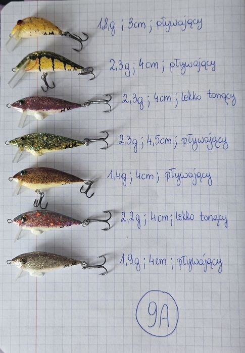 Woblery pstrąg Kleń jaź handmade Michał Mączka