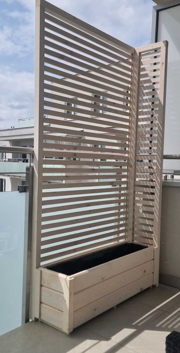 Donica narożna z pergolą skrzynia drewniana dowolny wzór