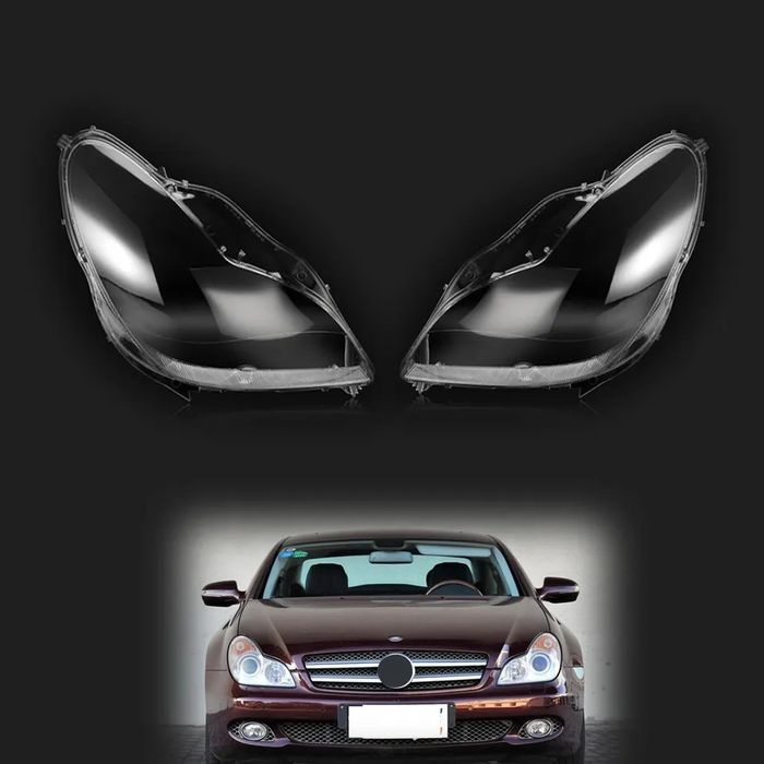Vidro capa lente farol ótica mercedes w219 CLS