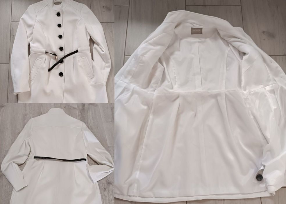 Płaszcz wiosenny Orsay 40 na M/L L XL śmietanka na chrzciny komunie śl