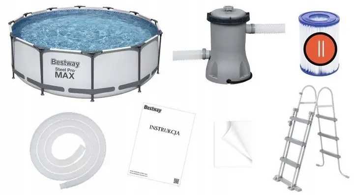 Каркасний басейн Bestway Steel Pro MAX 56418 366x100см з драб та насос