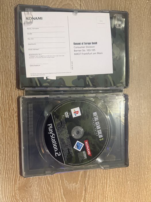 Metal gear solid 3 steelbook playstation 2 Gra PlayStation 2 PS2