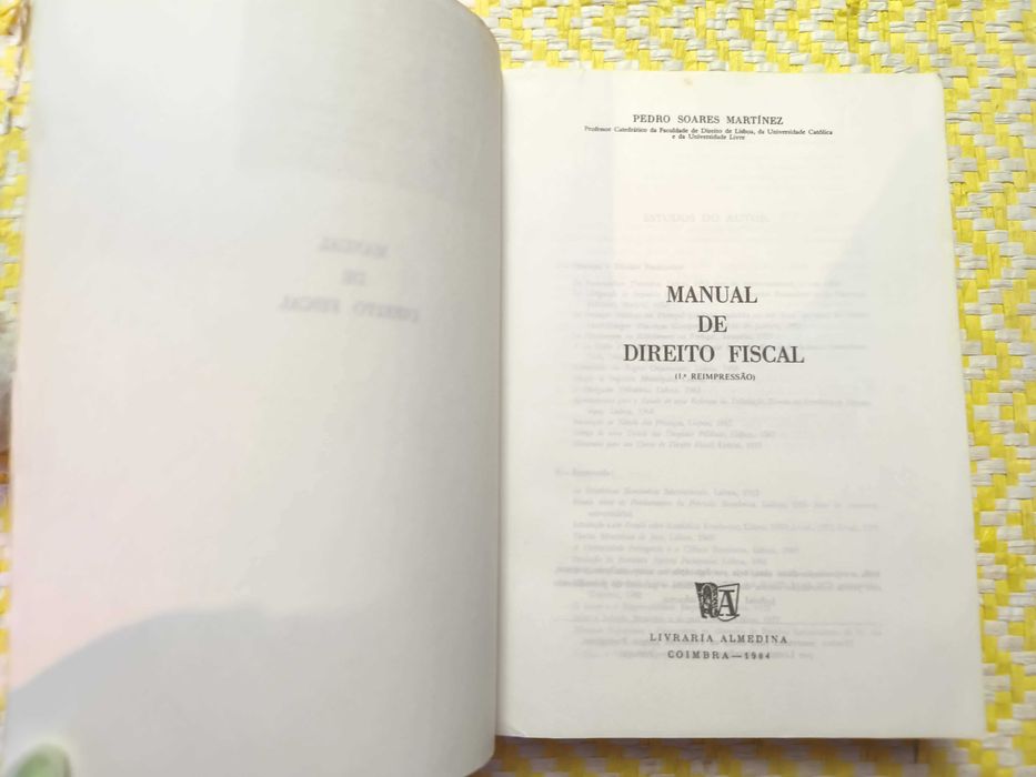 Manual de Direito Fiscal –  Pedro Soares Martinez