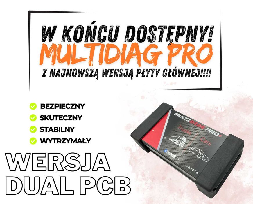 interfejs MULTIDIAG PRO+ DUAL PCB z najnowszą wersją płyty głównej