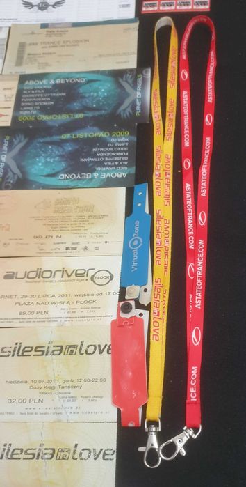 Kolekcja 36 biletów Trance Techno Electro Tiesto Armin Sensation