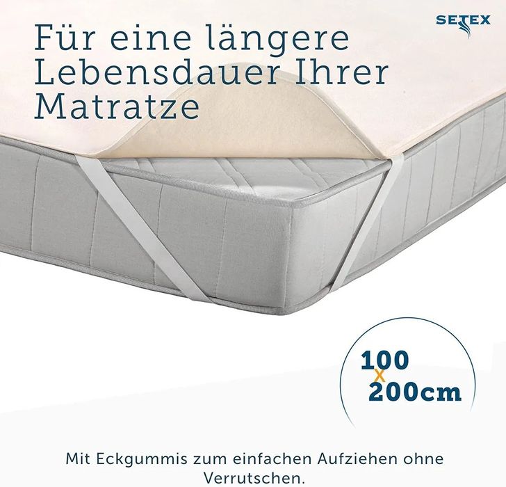 Nakładka na materace ochronna ciepła na gumkach 100x200 cm