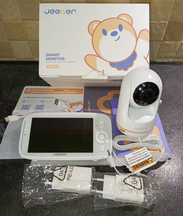 Смарт видеоняня радионяня JeeBer VB805Pro 2K 3MP с экраном 5" и Wi-Fi