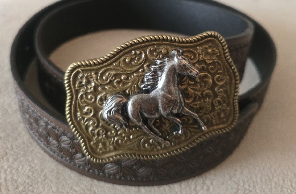 Pasek skórzany jeździecki cowboy ski KOŃ JEŹDZIECTWO Texas USA.Arizona