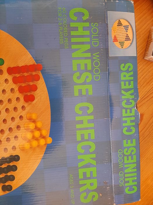 Jogo Chinese Checkers, solid wood, diâmetro 29cm