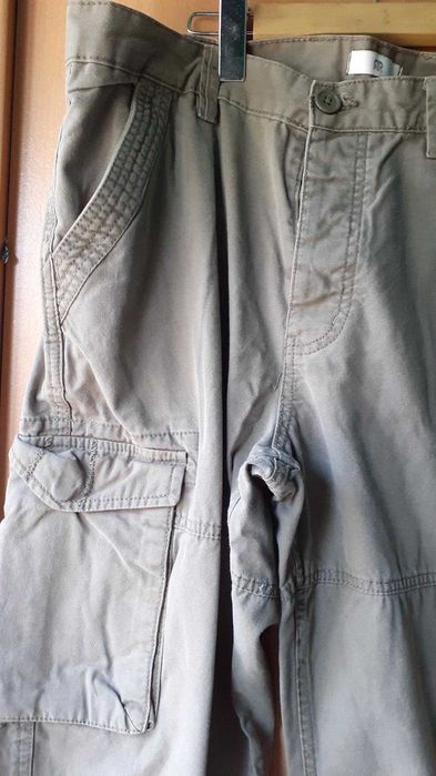 Calças cargo caqui 46 homem
