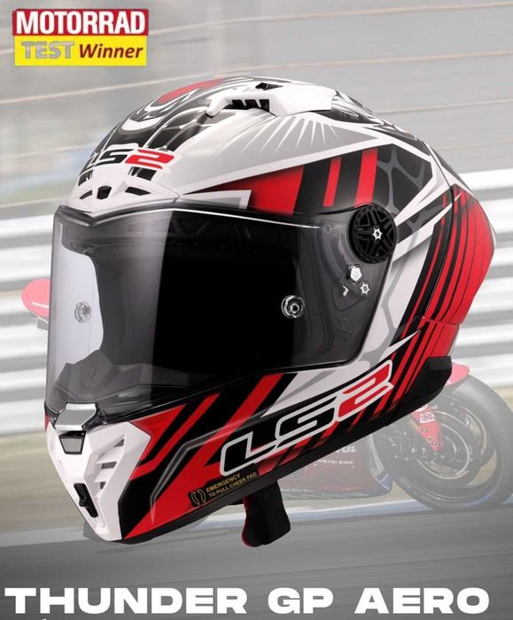 Capacete NOVO LS2 Thunder GP Aero (46% Desconto) EXTRAS. Tam L-XL-XXL
