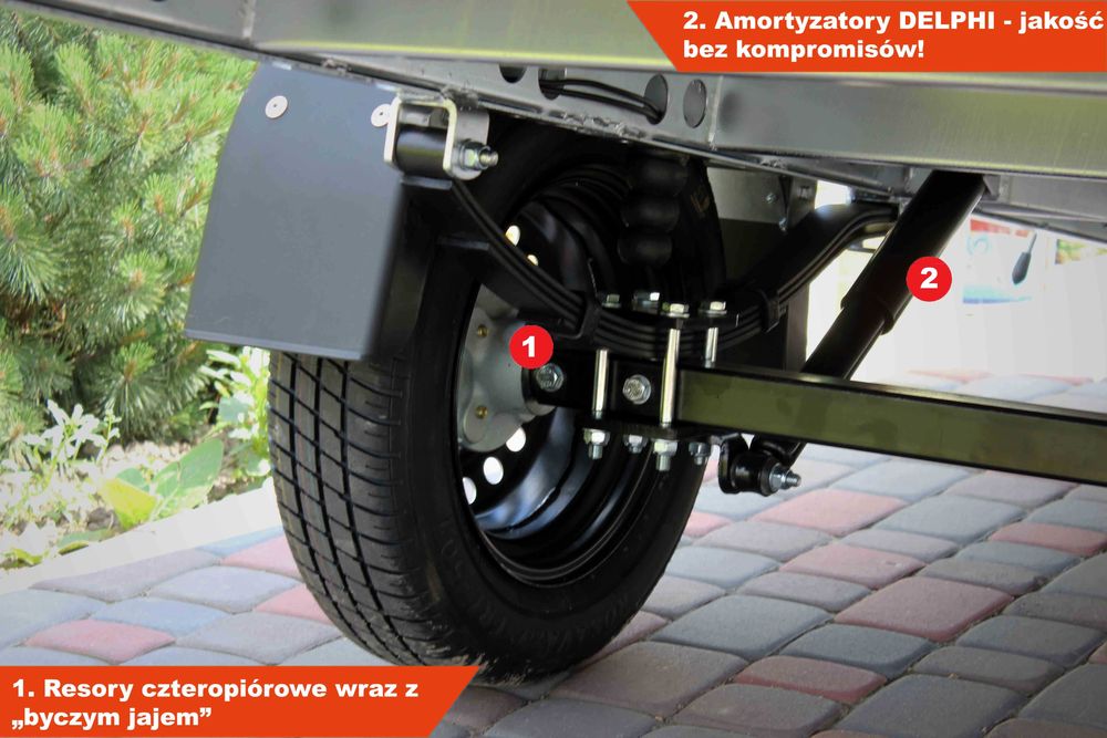 Duża Przyczepka N7-350 CT GN164 345x150 na skuter śnieżny, quady