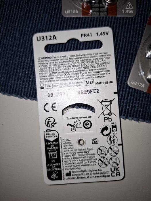 Baterie Ulitma 1.45 V do aparatów słuchowych.