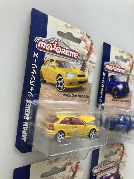 Zestaw 4 Majorette Japan Series x2 SkyLine Honda Civic Lancer evo 9 ;)