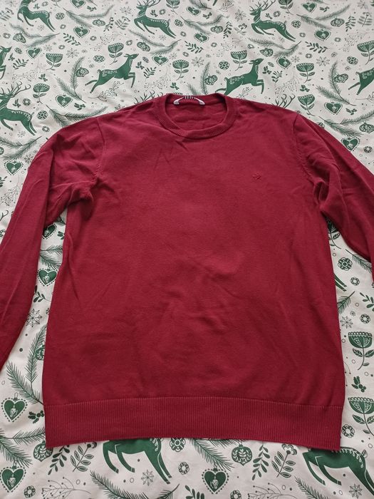Bordowy sweter męski