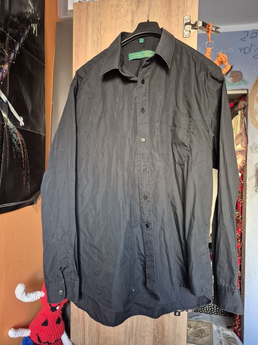 Czarna męska koszula