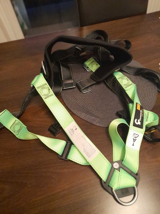 Szelki bezpieczeństwa GLIDER PLUS+ oraz lina 1,5m z karabinkami