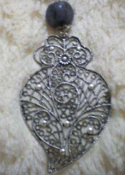 Large Viana-Style Heart Pendants with Chains