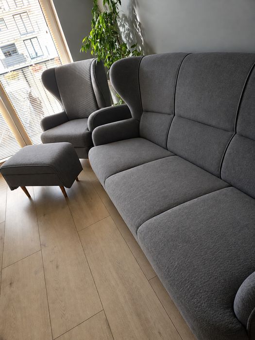 Sofa fotel i pufa