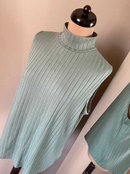 Xxxl 50 52 +size bluzka tekstura prazkowana paski golf półgolf