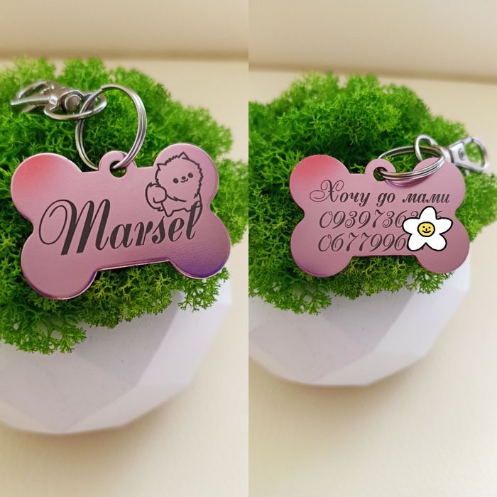 Жетони, адресники для вашого улюбленця з номером телефона