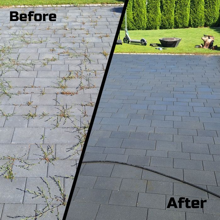 Mycie kostki brukowej + poprawki brukarskie