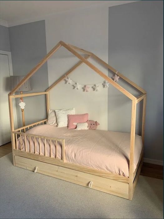 Cama criança montessori com gaveta