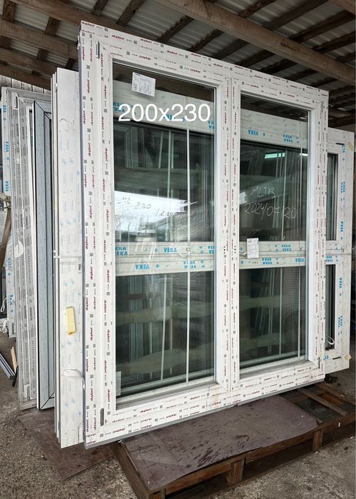 Okno tarasowe 2-skrzydłowe PCV, nowe, białe 146 x 205 i inne!!!