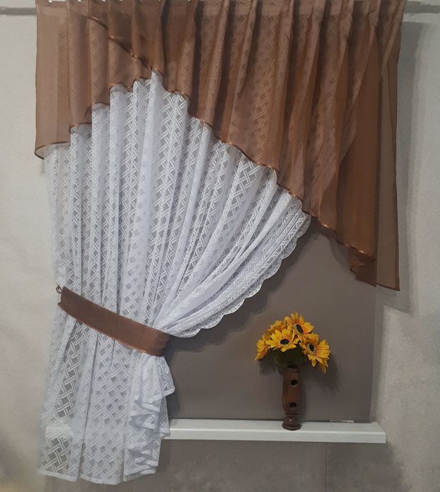 Тюль на кухню,  різні кольори