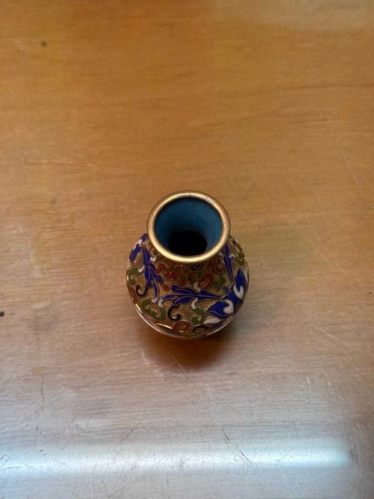 Pequeno Vaso Decorativo em Cloisonné