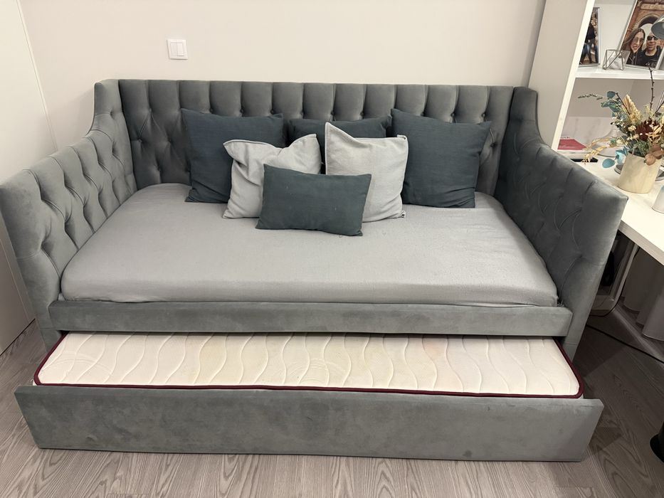 Cama de solteiro com gavetao cama extra- estilo sofá